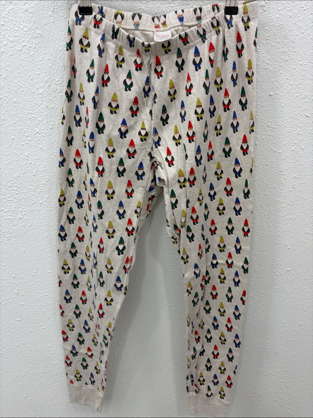 Hanna Andersson Cream Pajama Bottoms with Colorful Gnome Print